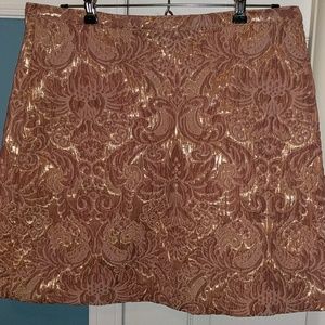 New, Never Worn, H&M Cute Pink & Gold Skirt